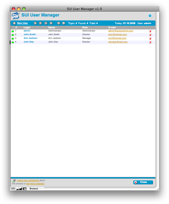 SUI User Manager